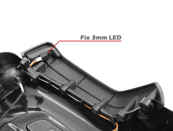 Fender Flare Set W/ Lights + LED Lighting System for Axial 1:10 SCX 10 III Jeep JLU Wrangler RC4WD — image 4 of 14