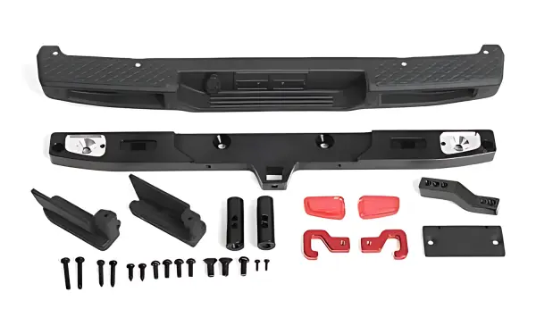 OEM Rear Bumper w/ Tow Hook and License Plate Holder for Axial 1:10 SCX10 III Jeep JT Gladiator RC4WD — image 1 of 7