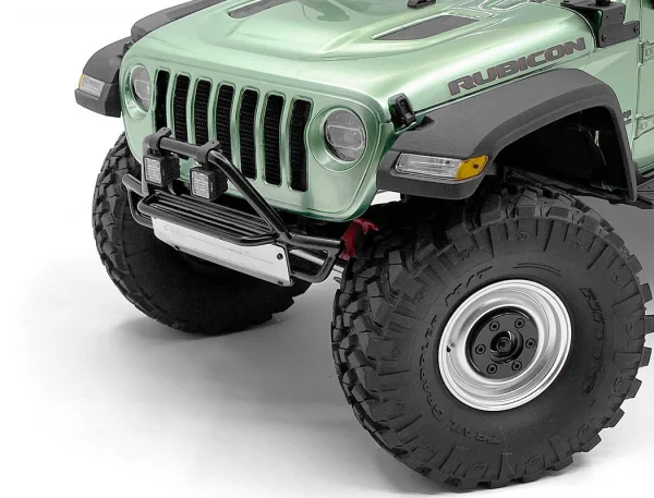 KS Steel Front Bumper w/ Lights for Axial 1:10 SCX10 III Jeep JLU Wrangler RC4WD