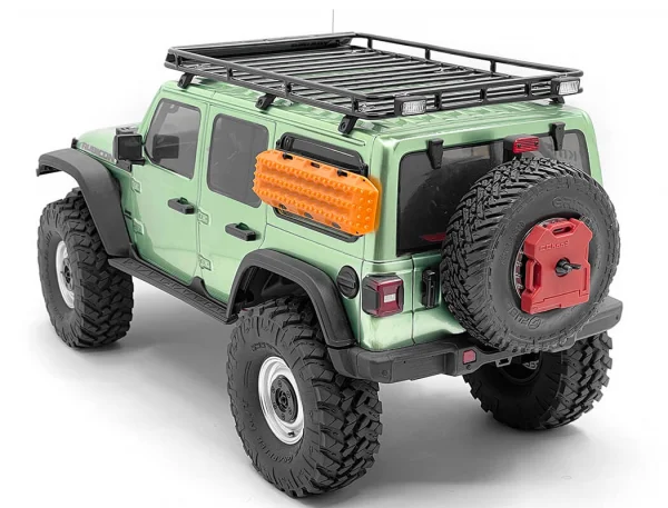 Steel Tube Roof Rack W/ Rear Utility Lights for Axial 1:10 SCX10 III Jeep JLU Wrangler RC4WD — image 2 of 12