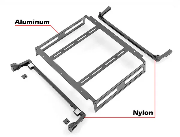 RC4WD Overland Bed Rack With Roof Top Tent For Axial 1:10 SCX10 &mdash; image 6 of 15