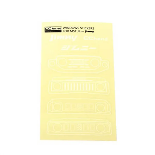 Grille Option Window Decal Sheet for MST 4WD Off-Road Car Kit W/ J4 Jimny Body (White) RC4WD — image 3 of 3