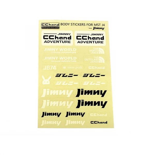 Logo Decal Sheet for MST 4WD Off-Road Car Kit W/ J4 Jimny Body RC4WD &mdash; image 5 of 5