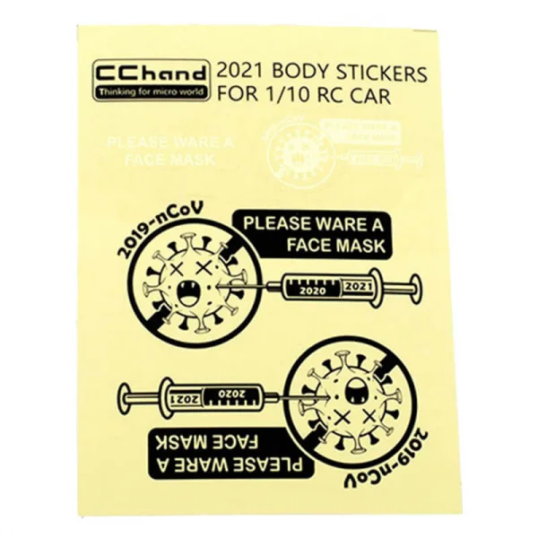 COVID Decal Sheet for MST 4WD Off-Road Car Kit W/ J4 Jimny Body RC4WD &mdash; image 3 of 3
