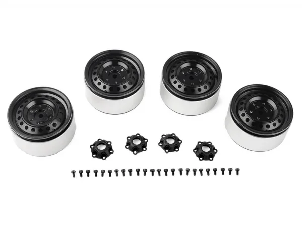 Rad 1.9 Aluminium Internal Beadlock Wheels (Black) RC4WD
