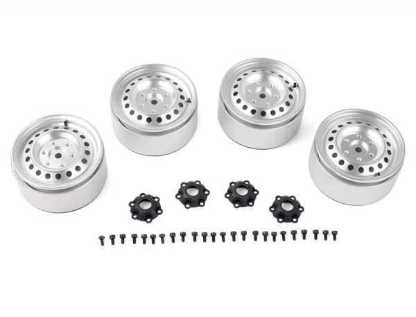 Rad 1.9 Aluminium Internal Beadlock Wheels (Silver) RC4WD