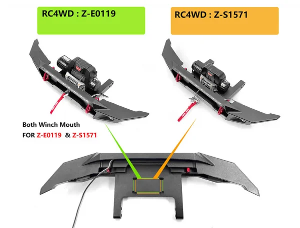 Rook Metal Front Bumper with LED for Traxxas TRX-4 2021 Bronco RC4WD — image 3 of 16