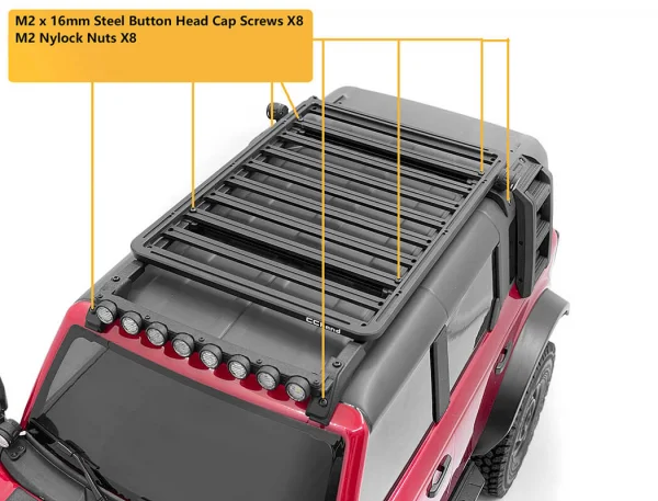 Roof Rails and Metal Roof Rack for Traxxas TRX-4 2021 Bronco (Style A) RC4WD — image 3 of 12