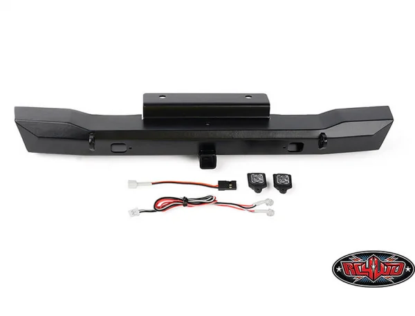Eon Metal Rear Hitch Bumper w/LED for Axial SCX6 JEEP Wrangler JLU RC4WD