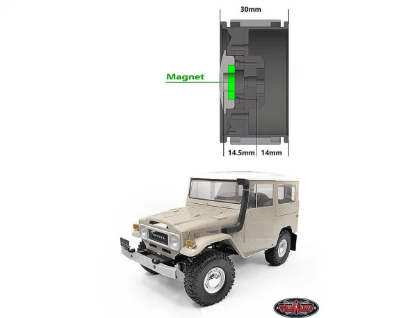 Analog 1.9 Aluminium CAP Wheels WHITE RC4WD Polished hub retro RC4WD — image 4 of 13