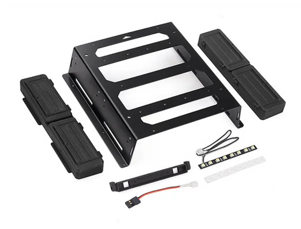 Rear Bed Rack And Tool Box W/ Light Bar for Vanquish VS4-10 Phoenix RC4WD — image 1 of 11