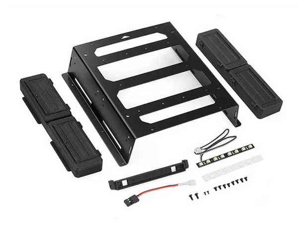 Rear Bed Rack And Tool Box W/ Light Bar for Vanquish VS4-10 Phoenix RC4WD — image 6 of 11