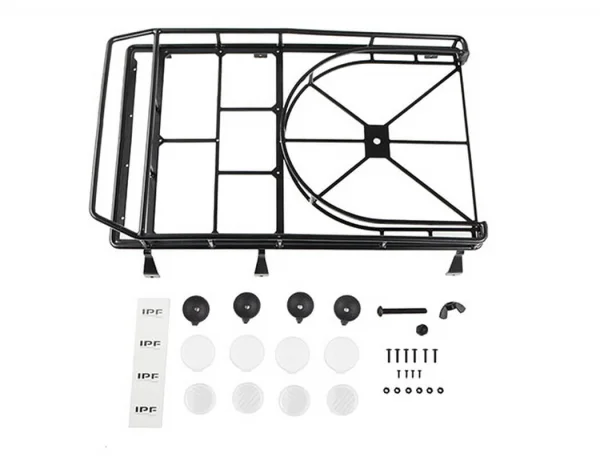 RC4WD Roof Rack With Tyre Mount + Ipf Lights For Gelande II D90