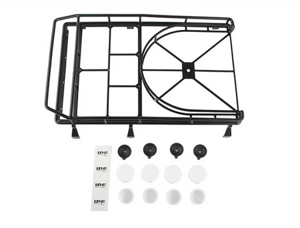 RC4WD Roof Rack With Tyre Mount + Ipf Lights For Gelande II D90