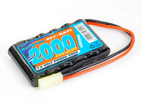 Voltz 7.2V 2000mah Flat AA Battery Pack - Mini Tamiya Plug (Upgrade for Hobby Engine HE00011)