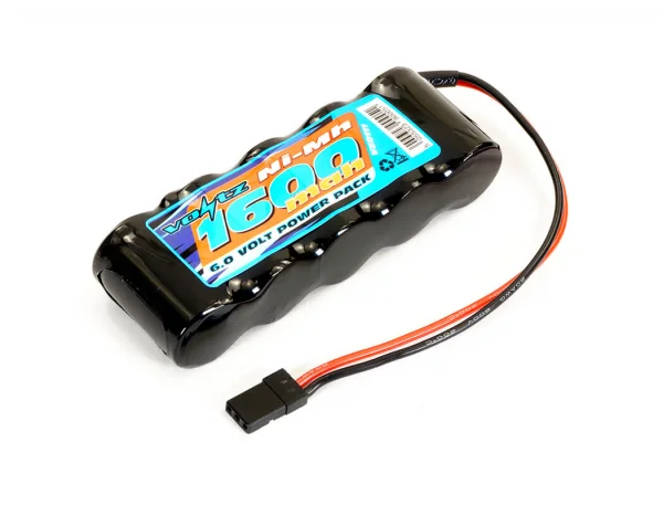 Voltz 1600Mah 6.0V Receiver Pack Straight (JR Plug) — image 2 of 2