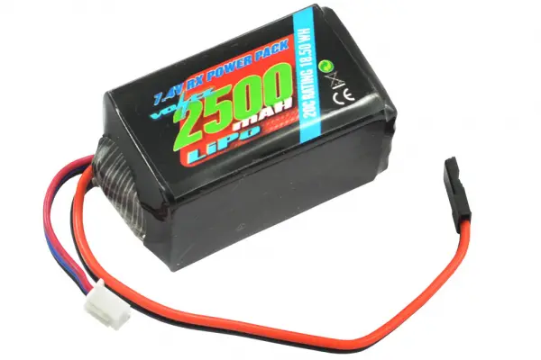 Voltz 2500mAh 2S 7.4V Receiver LiPo - Hump — image 2 of 2
