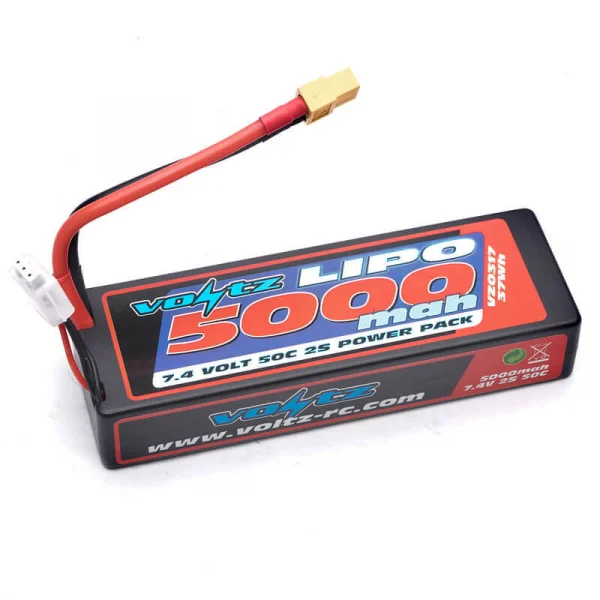 Voltz 5000Mah 2S 7.4V 50C Hard Case Battery - XT60