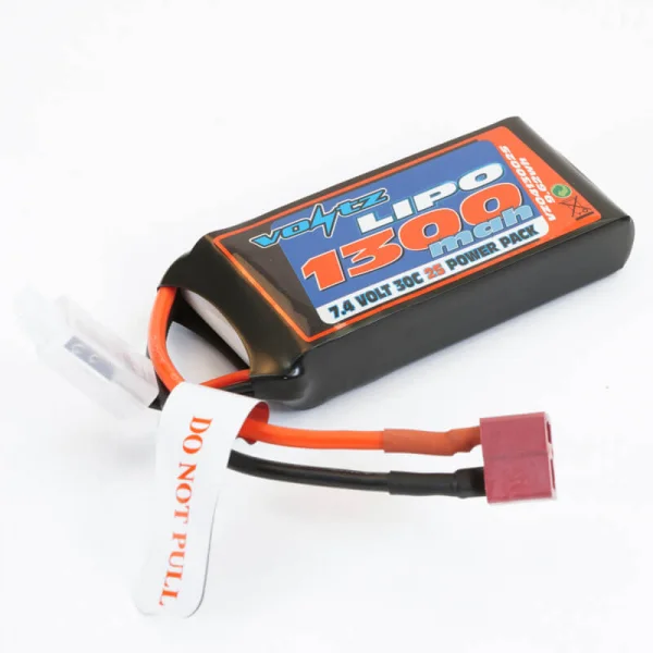 Voltz 1300mah 7.4V 2S 30C LiPo Battery - Deans