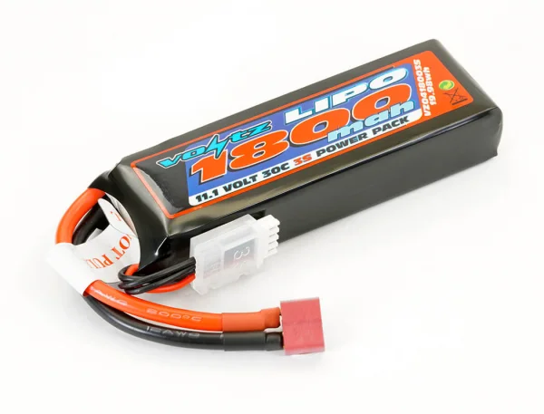 Voltz 1800mah 11.1V 3S 30C LiPo Battery - Deans