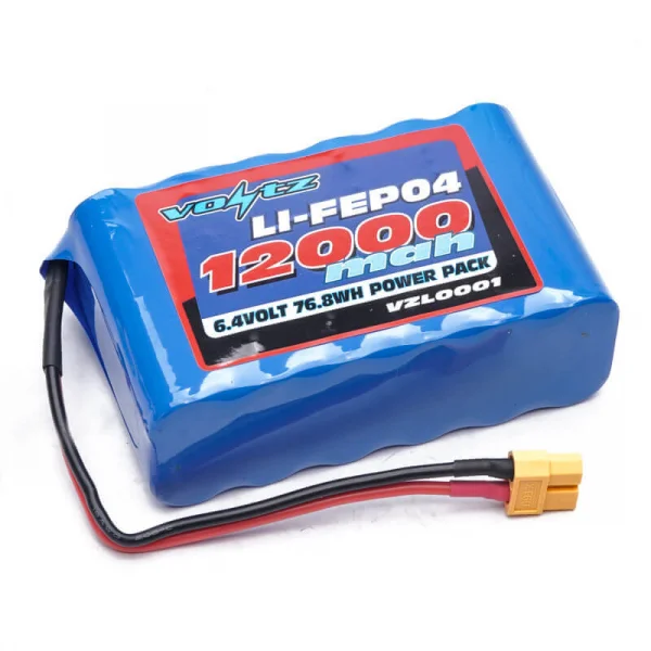 Voltz LifePo4 2S6P 6.4V 12Ah Battery With XT60 (Fishing People)