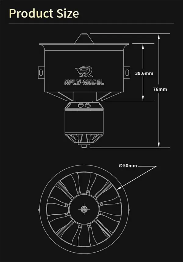 XFly 50mm Ducted Fan With 2627-Kv4600 Motor (4S Version) — image 11 of 11