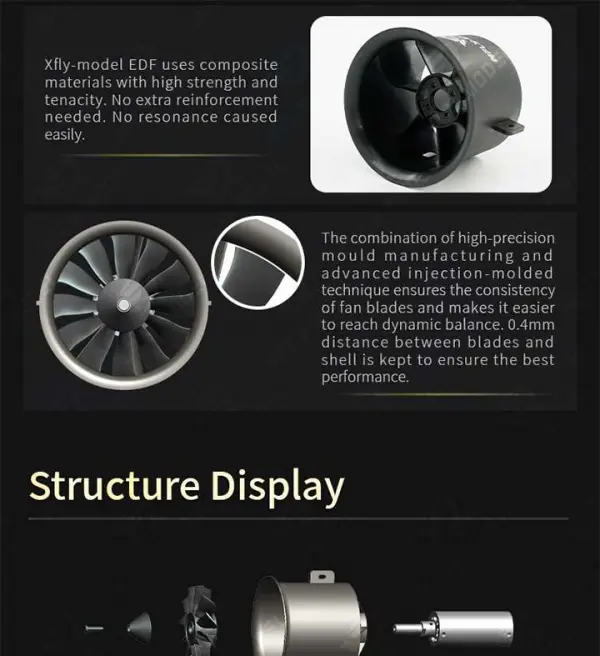 XFly 64mm Ducted Fan With 2840-Kv3200 Motor (4S Version) — image 11 of 13