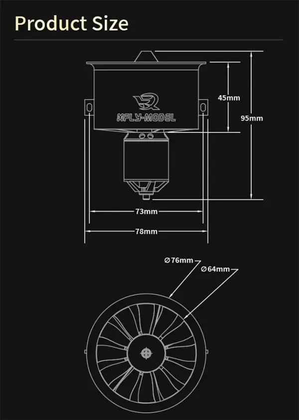 XFly 64mm Ducted Fan With 2840-Kv3200 Motor (4S Version) — image 13 of 13