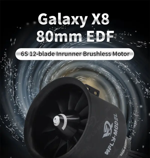 XFly 80mm Ducted Fan With 3280-Kv2200 Motor (6S Version) — image 8 of 13