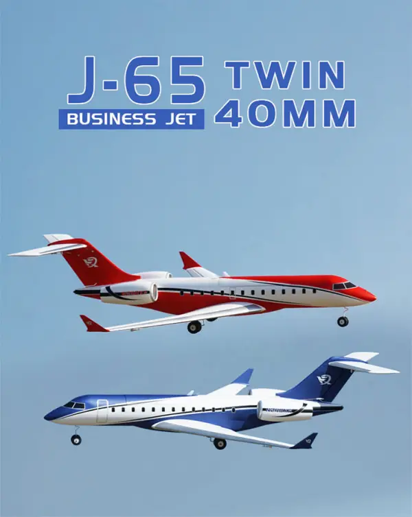 XFly Twin 40mm J-65 EDF Business Jet PNP - White — image 7 of 8