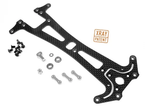 XRay Adjustable Upper Deck T1Fk 05 - 2.5 mm Graphite