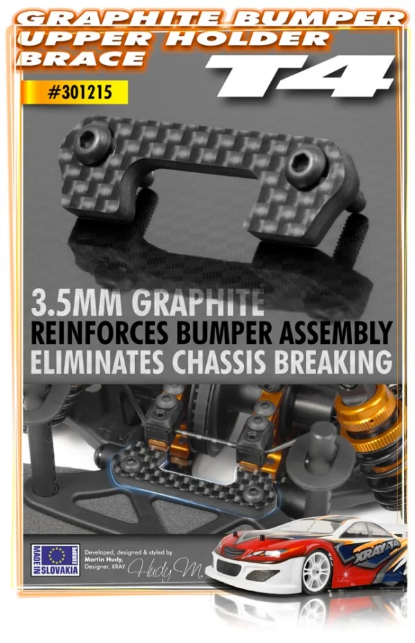 XRay Graphite Bumper Upper Holder Brace 3.5 mm