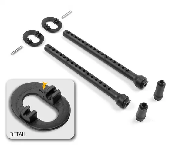XRay Front Body Mount Set +1mm Height