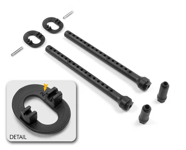 XRay Front Body Mount Set +2mm Height