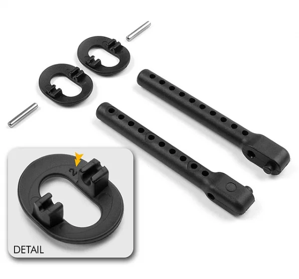 XRay Rear Body Mount Set +2mm Height