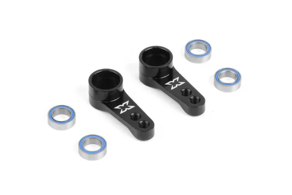 XRay Aluminium Dual Servo Saver Arm - Black Ball-Bearings (2)
