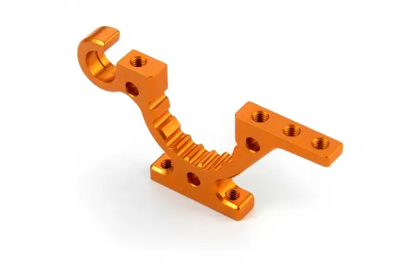 XRay T4 19 Aluminium Lower Adjustment Bulkhead - Front L / Rear R - Orange