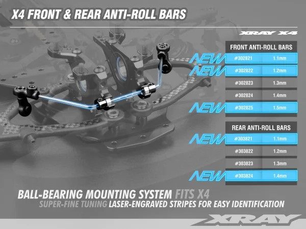 XRay X4 Anti-Roll Bar - Rear 1.1 mm — image 2 of 2