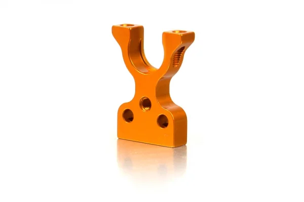 XRay T4 Aluminium Layshaft Bulkhead Closed L/R - Orange