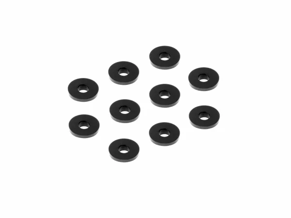 Aluminium SHIM 3x9x1.0MM - BLACK (10)