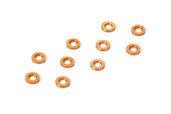XRay Aluminium Shim 3X6X0.5mm - Orange (10) — image 1 of 3