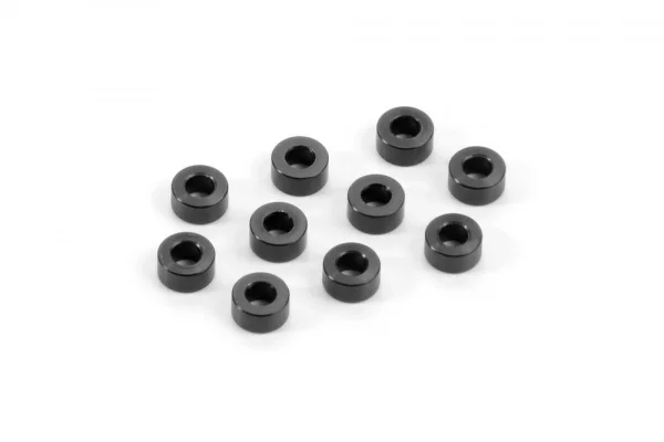 XRay Aluminium Shim 3X6X3.0mm - Black (10) ** CLEARANCE **