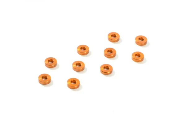 XRay Aluminium Shim 3X7X2.0mm - Orange (10)