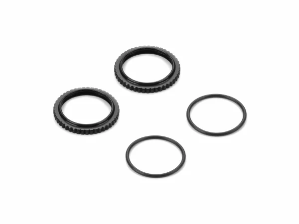 XRay XLP2 Aluminium Shock Adjustable Nut - Black (2)