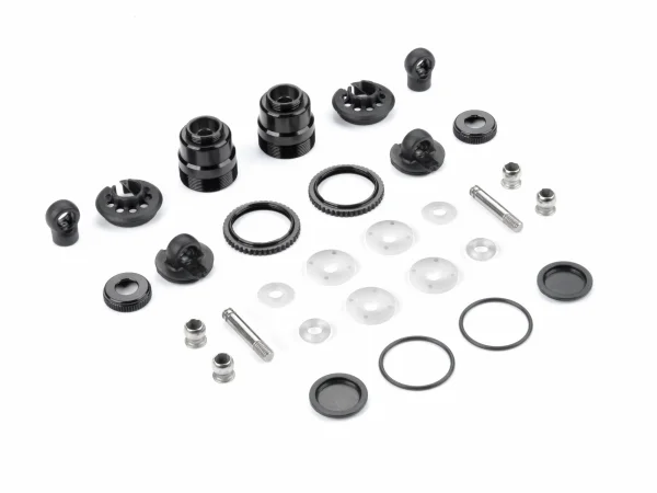 XRay XLP2 Aluminium Shock Absorber-Set - Black (2)