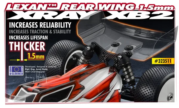 XRay Lexan Rear Wing 1.5mm