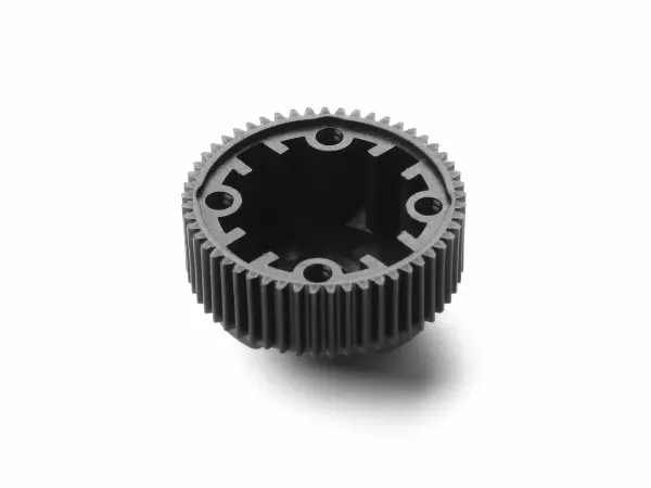 XRay Composite Gear Differential Case With Pulley 53T - LCG - Narrow - Graphite &mdash; image 2 of 2