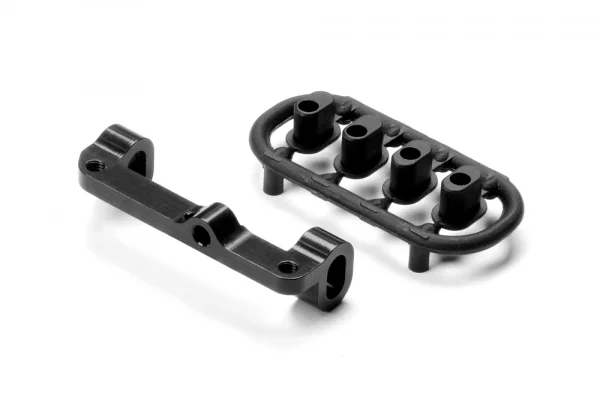 XRay Aluminium Upper Arm Holder - Left - Black - Swiss 7075 T6 - Set