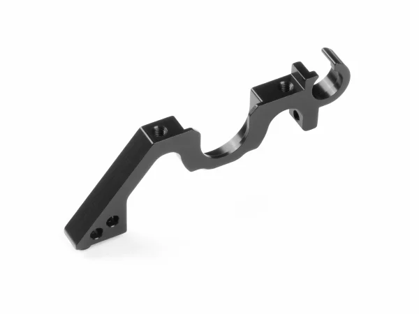 XRay Aluminium Lower Bulkhead Rear - Left - Black - Swiss 7075 T6