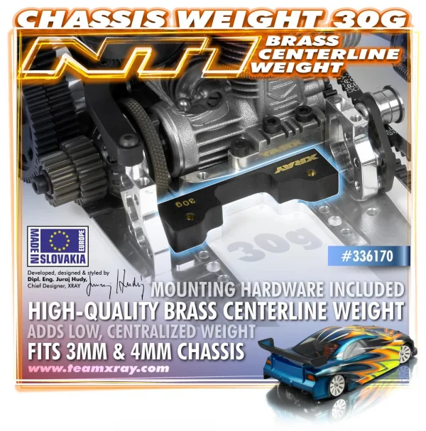 XRay Brass Chassis Weight For NT1 30G